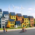 Stadtquartier mit erneuerbarer Energieversorgung